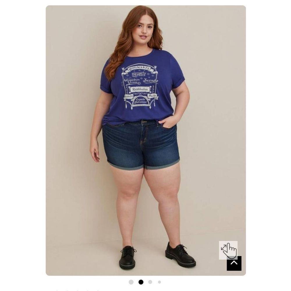 NWT Torrid Harry Potter spells roll sleeve top